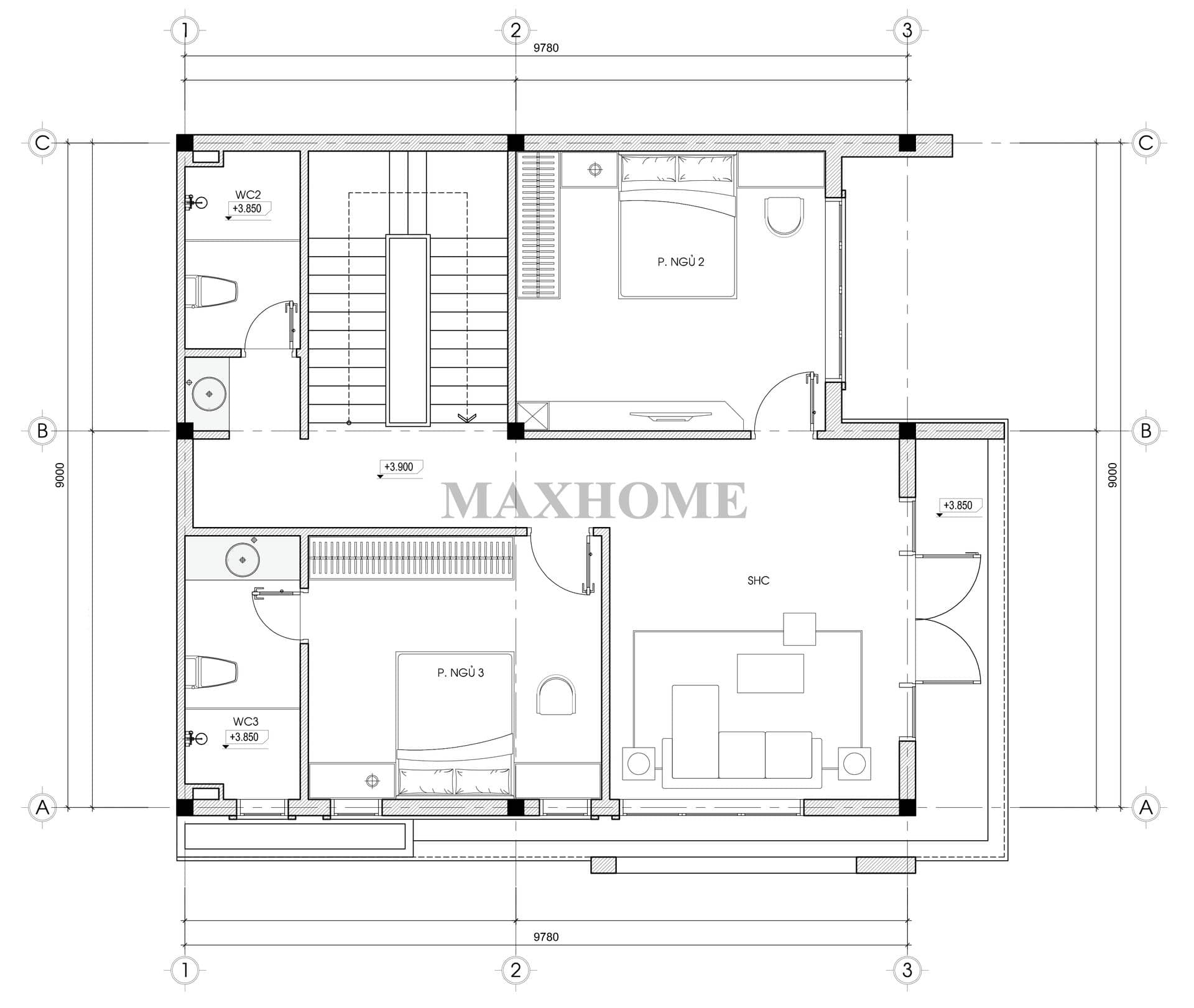 mau nha 2 tang 1 tum 3 phong ngu hien dai dep tai hai phong mh03630 7 mau nha 2 tang 1 tum 3 phong ngu hien dai dep tai hai phong mh03630 7